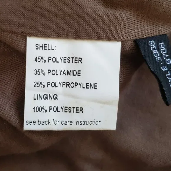 Vintage Moshita Couture 2 Piece Brown Outfit w/Faux Fur Collar and Trim, Size 16 - Picture 15 of 16